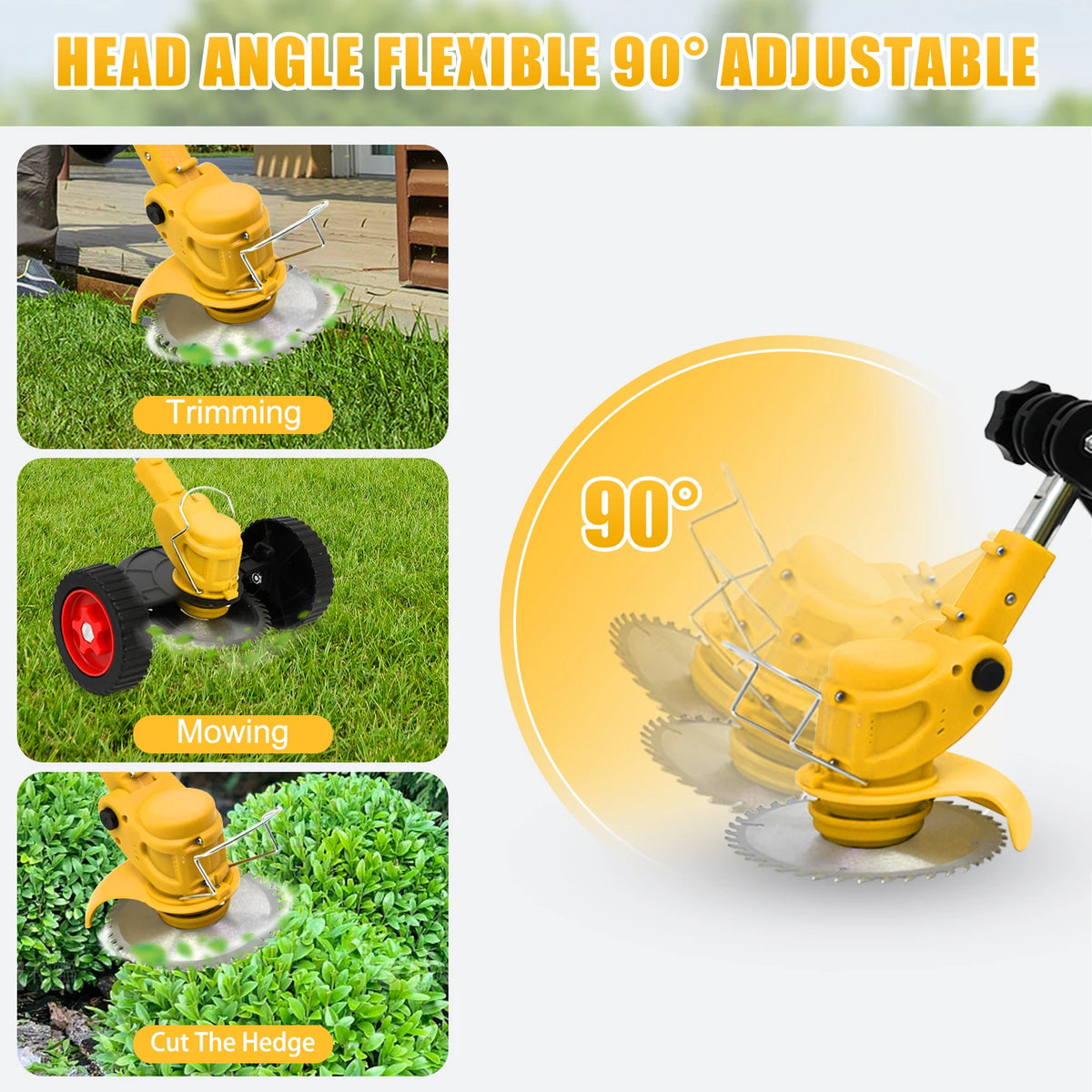 Professional Cordless 21V Brushless Grass Trimmer For Yards