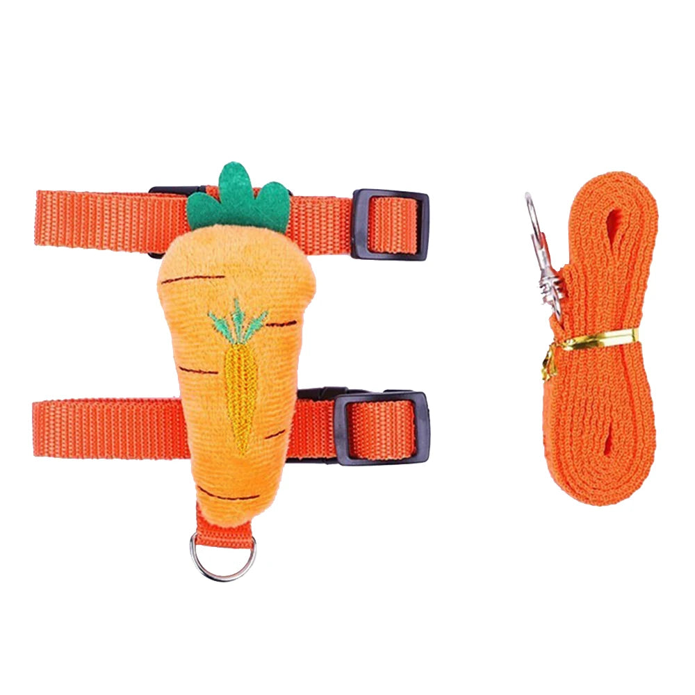 Adjustable Nylon Pet Harness And Leash Set For Small Animals