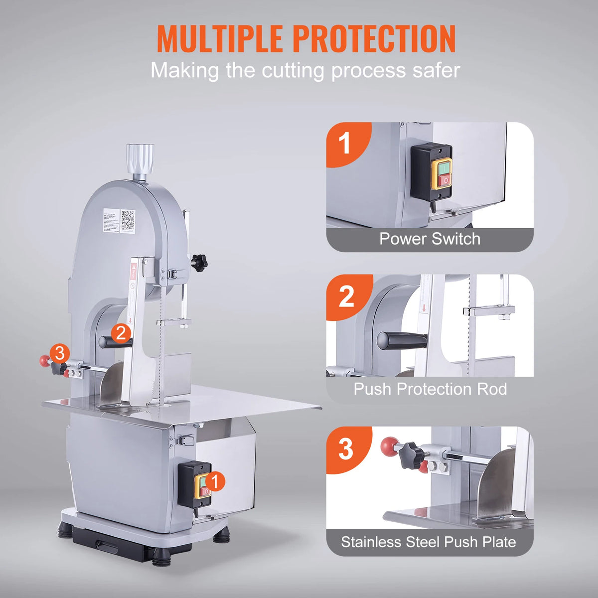 SucceBuy Commercial Electric Meat Bandsaw Bone Saw Machine