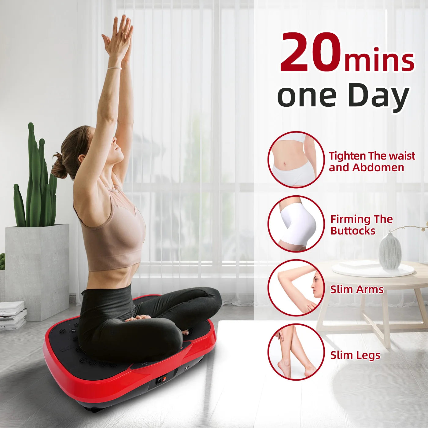 Full Body Vibration Plate Exercise Machine With Remote Control