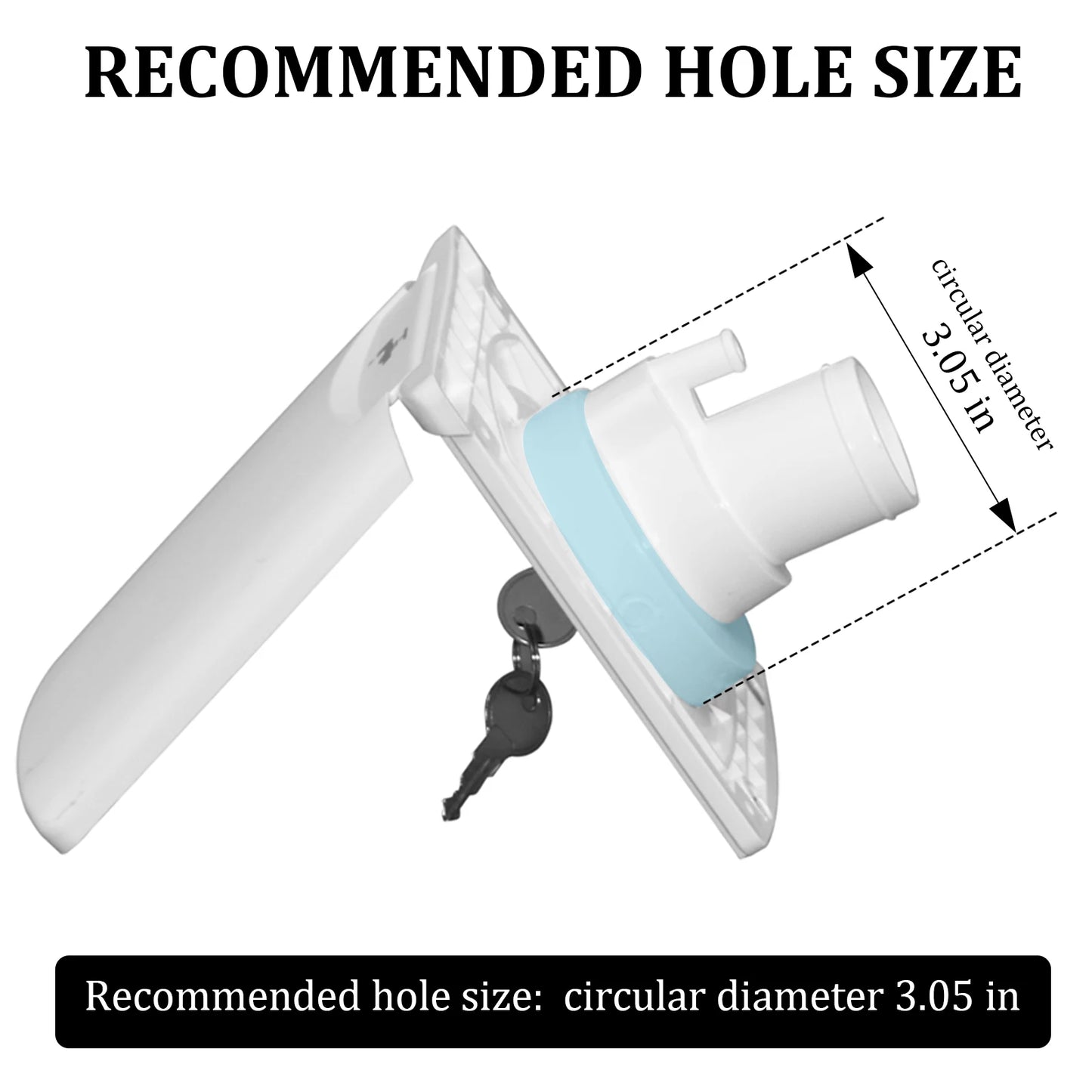 HWHongRV Abs RV Water Inlet With Cover Magnetic Bayonet Cap