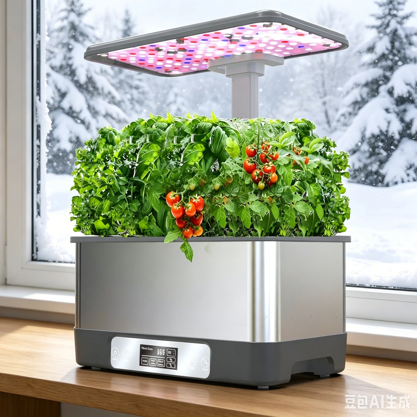 BHTNYOO Indoor Hydroponic Garden With 8 LED Grow Lights