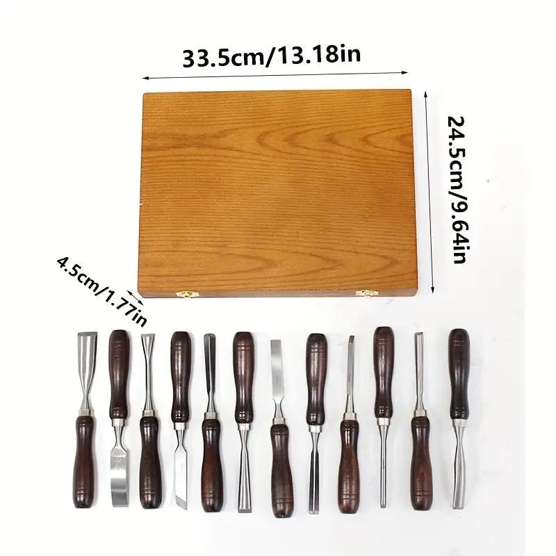 Professional Chrome Vanadium Steel Wood Chisels With Walnut Handle