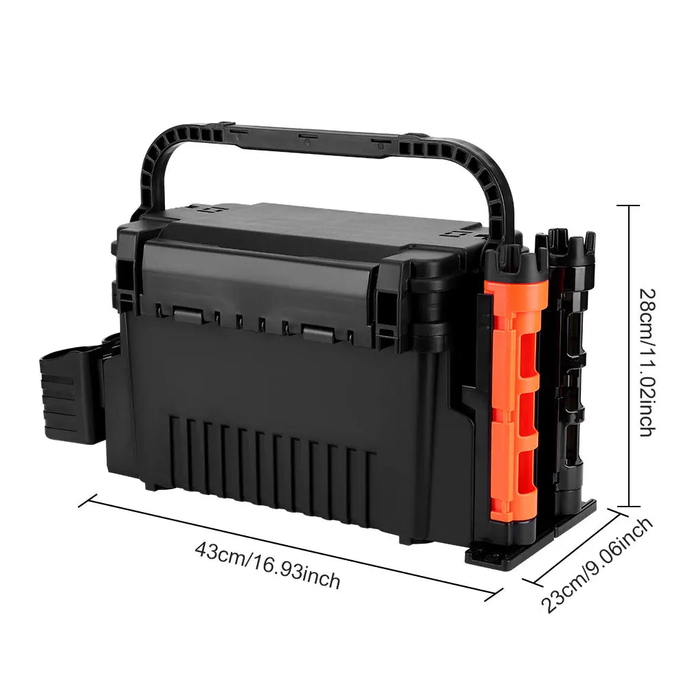 ATUOTIN 2 Tier Fishing Tackle Box Storage Organizer Case