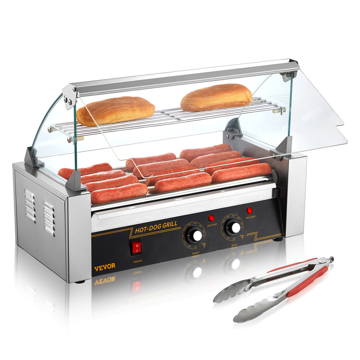 SucceBuy Stainless Steel Hot Dog Roller Sausage Grill Machine