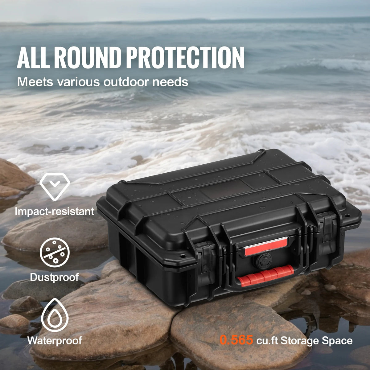 SucceBuy IP67 Waterproof Hard Case With Protective Foam Inserts