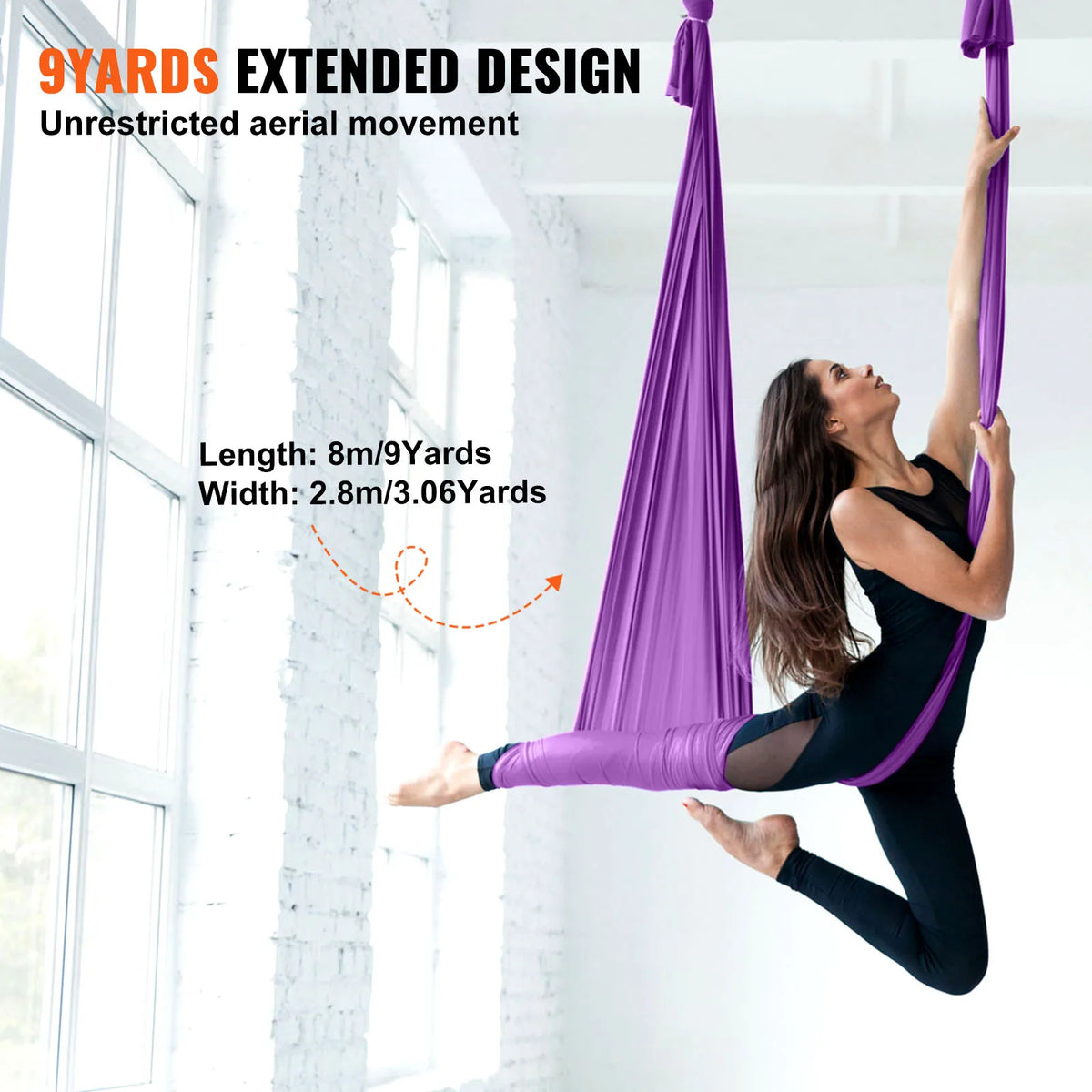 VEVOR Premium Nylon Aerial Yoga Hammock And Swing Fitness Kit