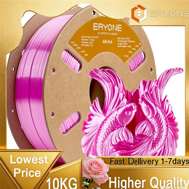 Eryone Silk PLA 3D Printer Filament Premium Shiny Finish