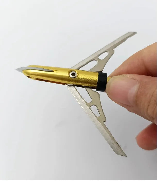 6Pcs Hunting Broadhead Crossbow X 100 Grain 2-Blade Archery Arrow Broadhead