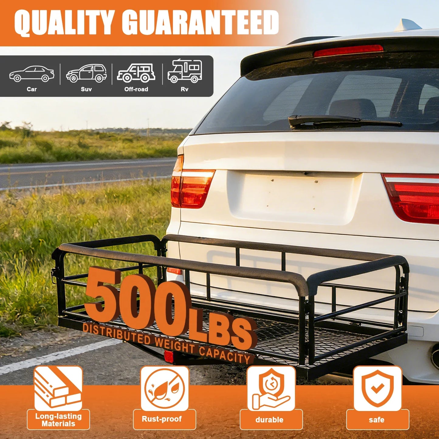 Si Hao Heavy Duty Foldable Rear Mount Cargo Carrier