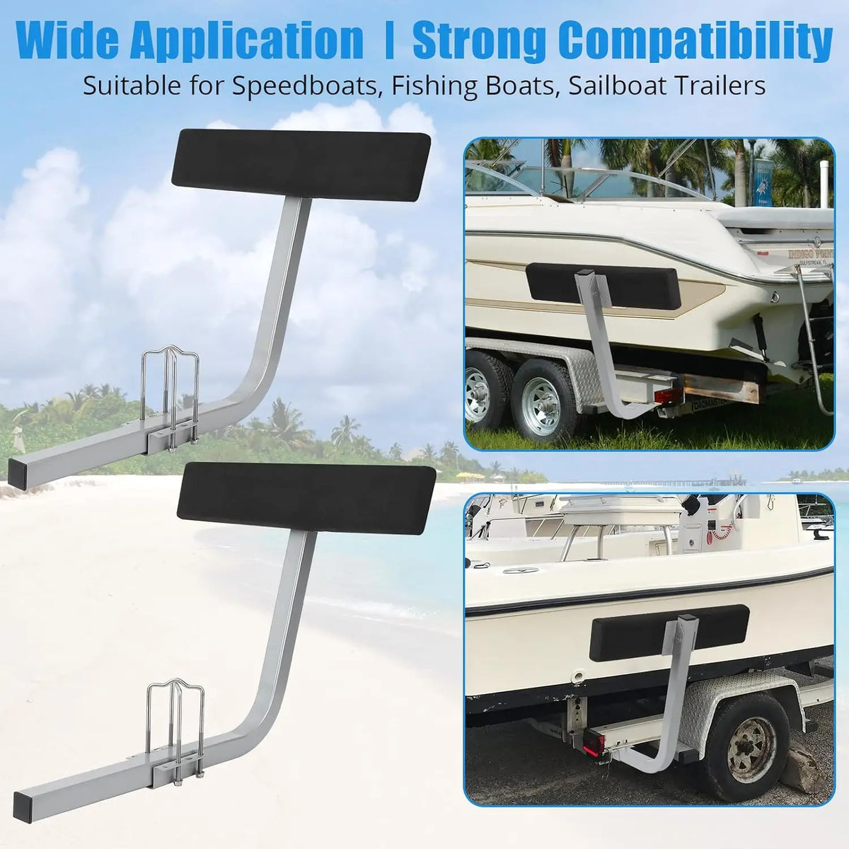 Garvee Heavy Duty Galvanized Steel Boat Trailer Guide Poles