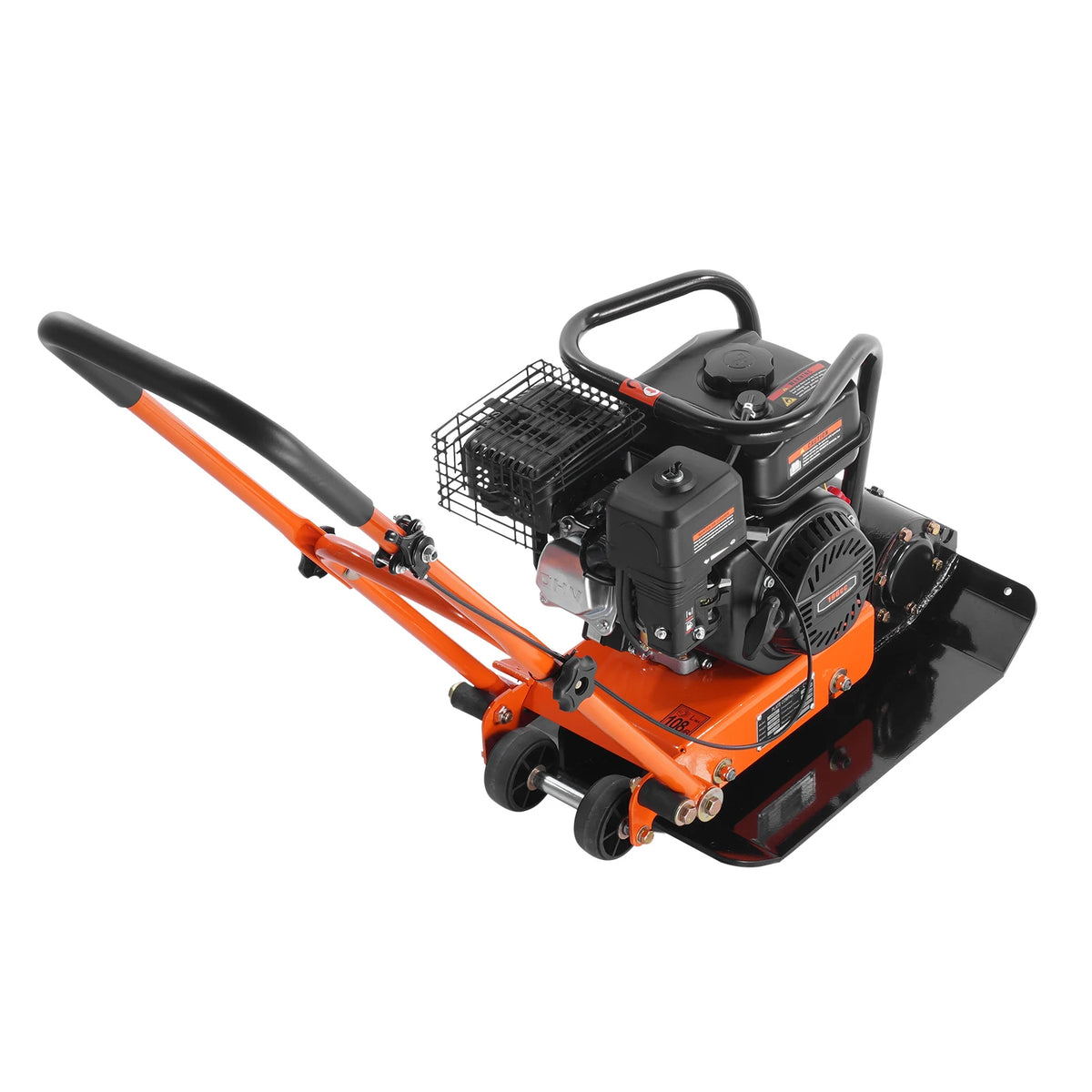 SucceBuy Gasoline Plate Compactor 2.8/6.5 HP Force Vibratory Compaction Tamper For Walkways, Patios, Asphalts, Paver Landscaping
