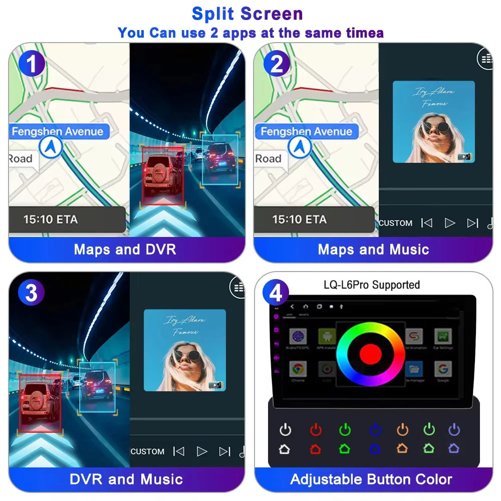 Lehx Android 15 Car Multimedia Player With Wireless Carplay