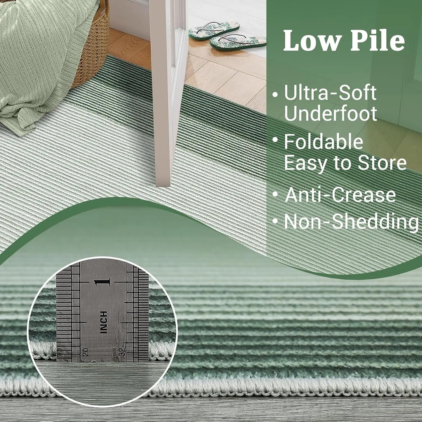 Garvee Waterproof Abstract Area Rug For Bedroom And Living Room