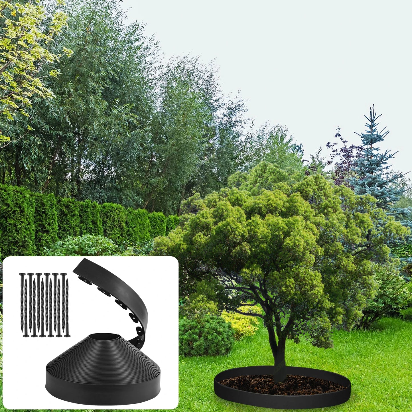 No Dig Garden Landscape Edging Roll With Durable Spikes