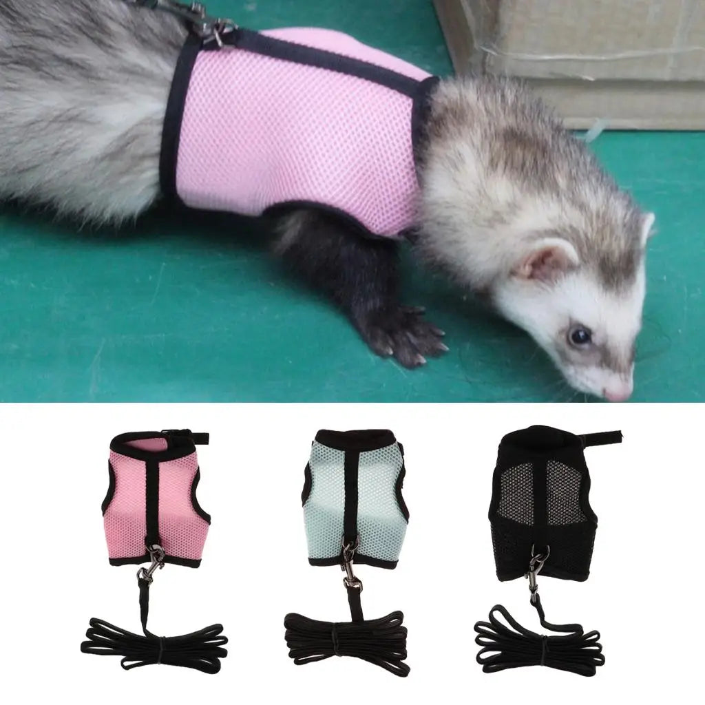 Homyl Lightweight Mesh Vest Harness And Leash For Small Pets