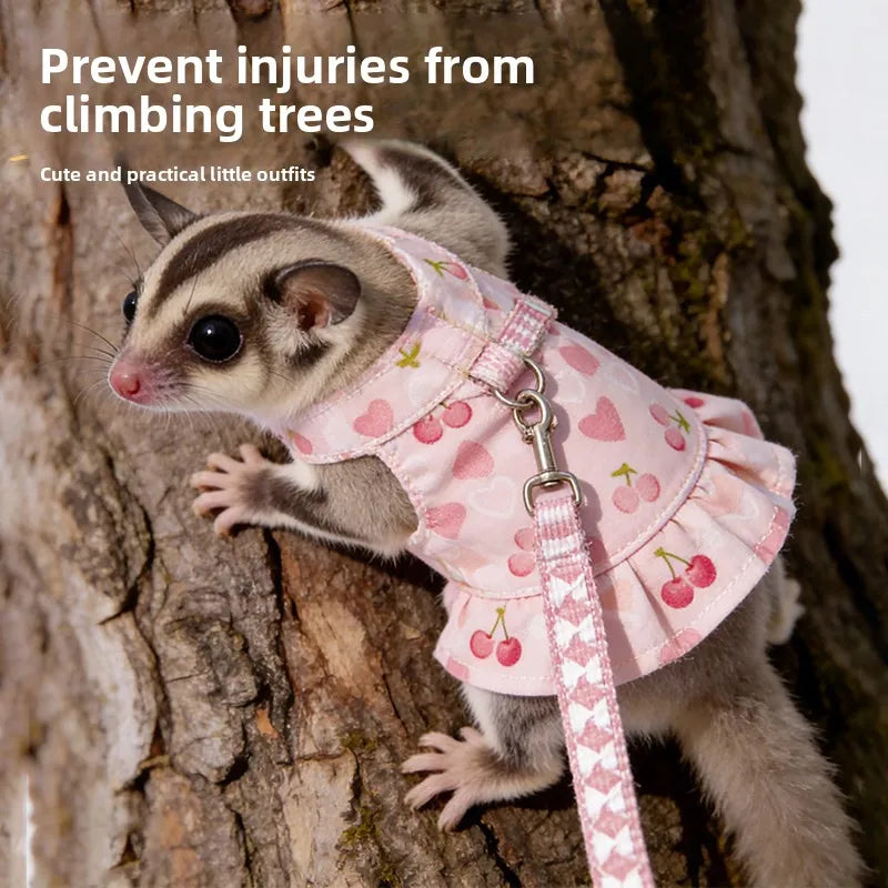 Adjustable Pet Harness With Leash For Sugar Gliders And Ferrets