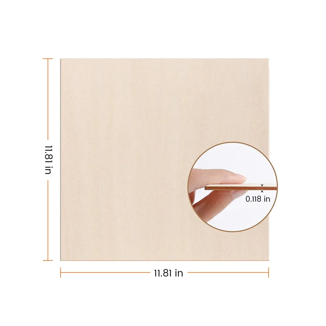 AlgoLaser Unfinished Birch Plywood Sheets For Laser Engraving Craft