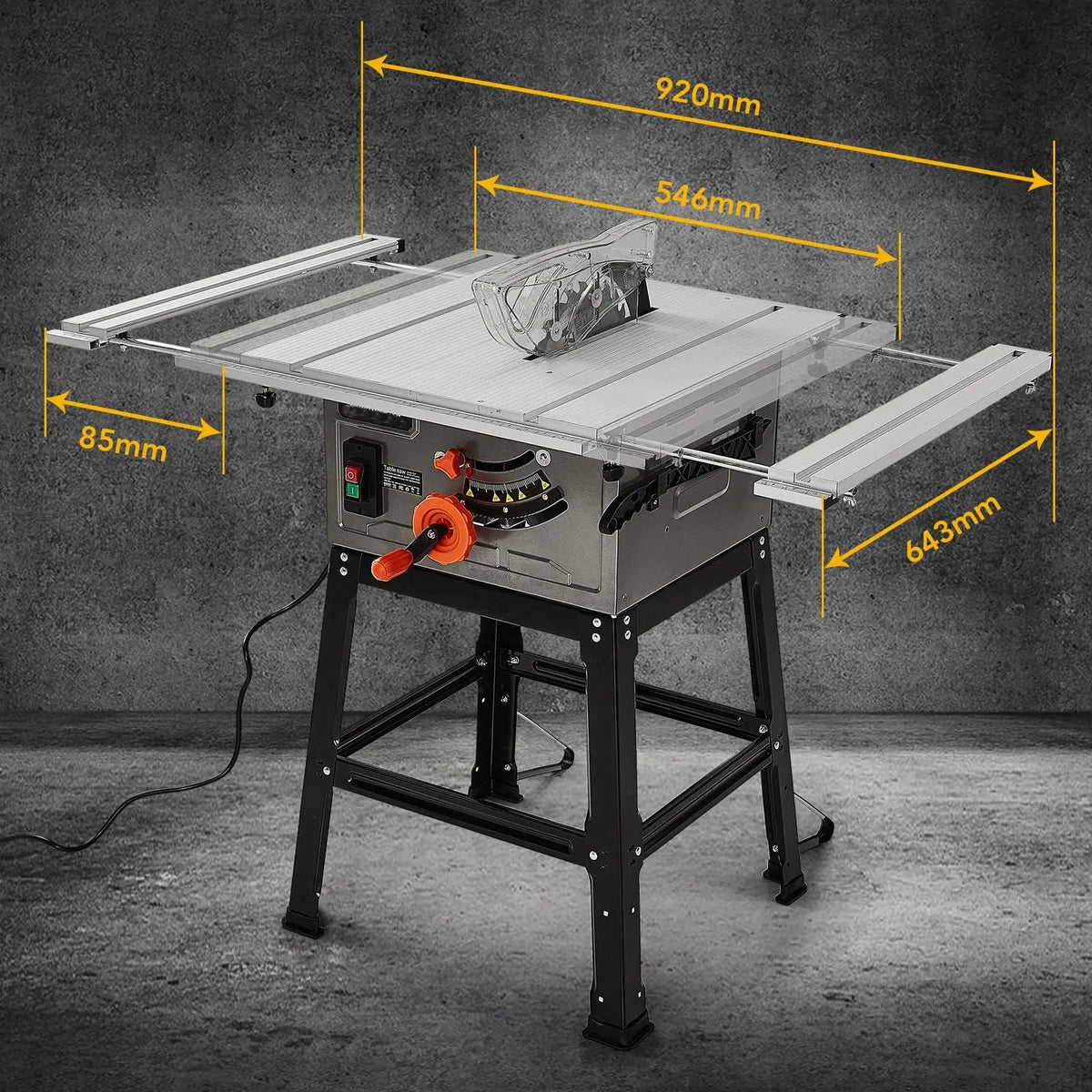 Studyset Portable Table Saw With Adjustable Stand For Woodworking