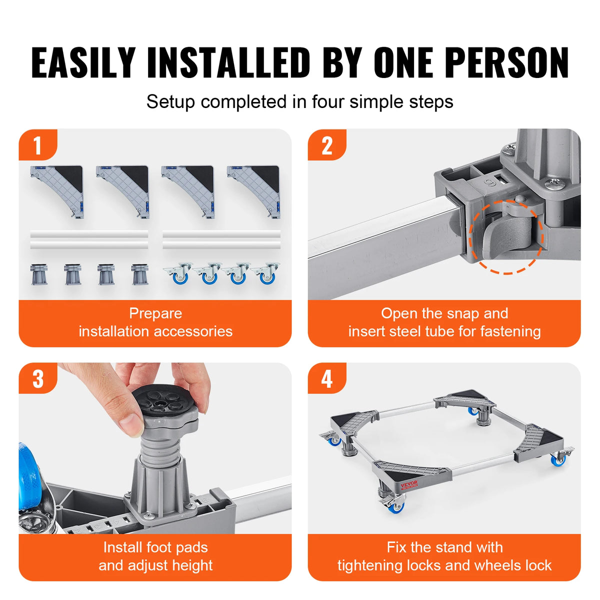 Succebuy Adjustable Fridge And Washer Mover With Locking Casters