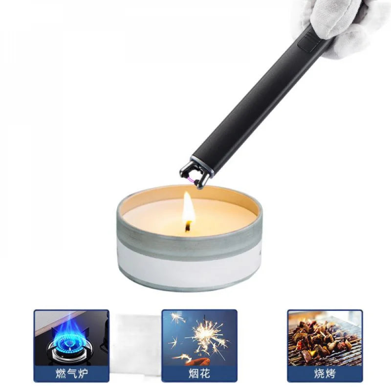 Portable Rechargeable Electric ARC Lighter Metal for Gas Stove BBQ Ignition Kitchen Candle Ideal for Outdoors Camping