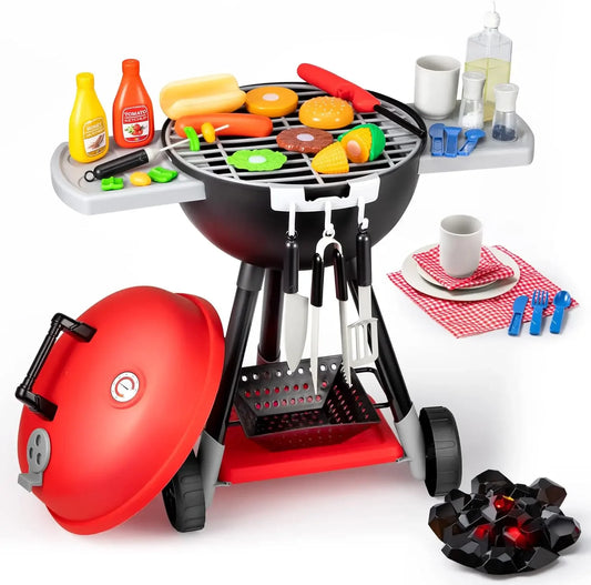 Joyfy Kids Interactive Barbecue Play Set With Kitchen Cooking Pieces