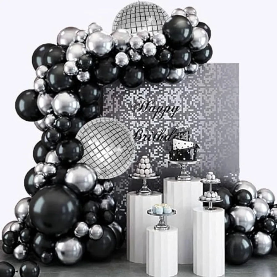 Disco Balloon Arch Kit For Birthday Party Foil Decorations