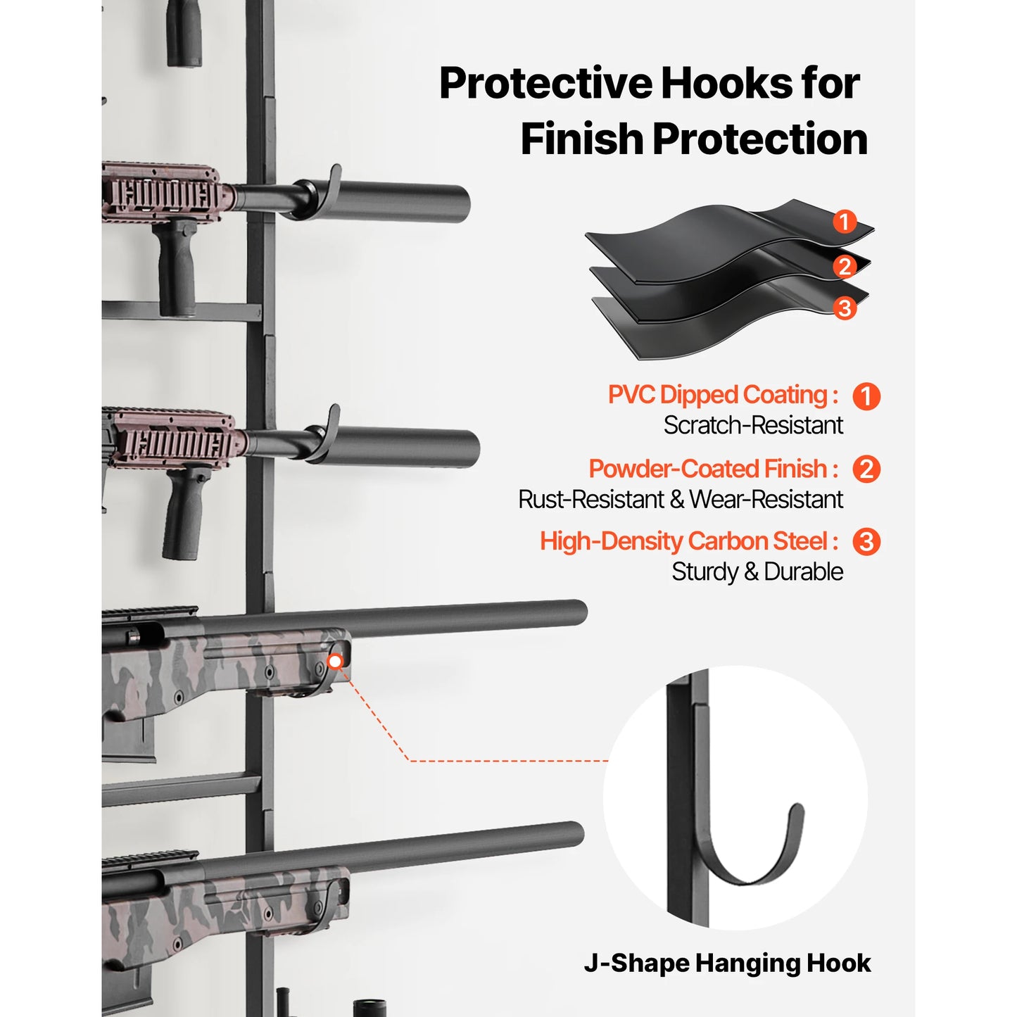 SucceBuy Steel Freestanding Gun Rack With Storage Shelf Display Stand