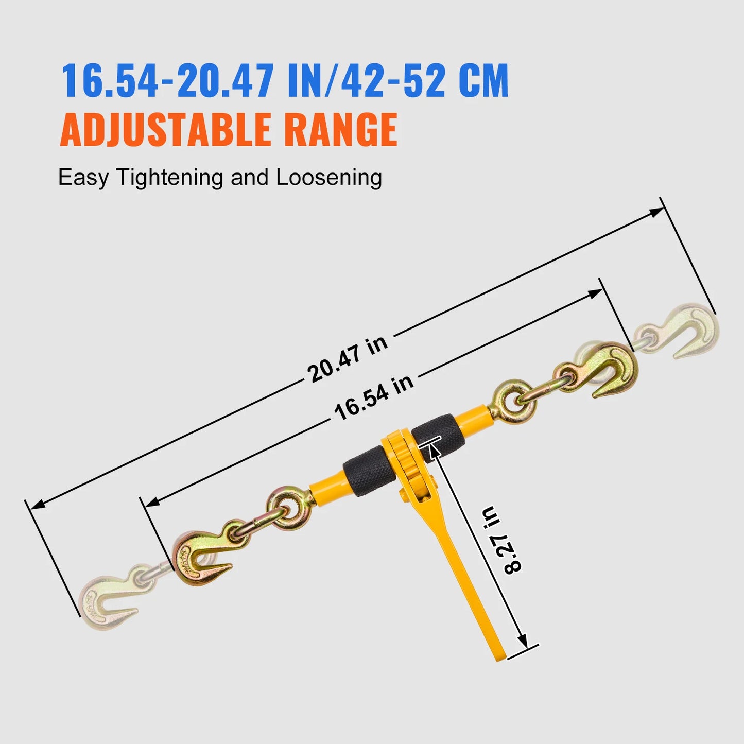 SucceBuy Ratchet Chain Load Binder For Flatbed Trailer Cargo