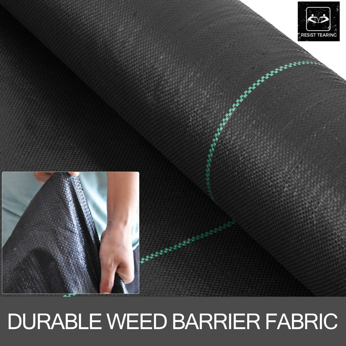 SucceBuy Durable Landscape Fabric Weed Barrier Geotextile Ground Cover