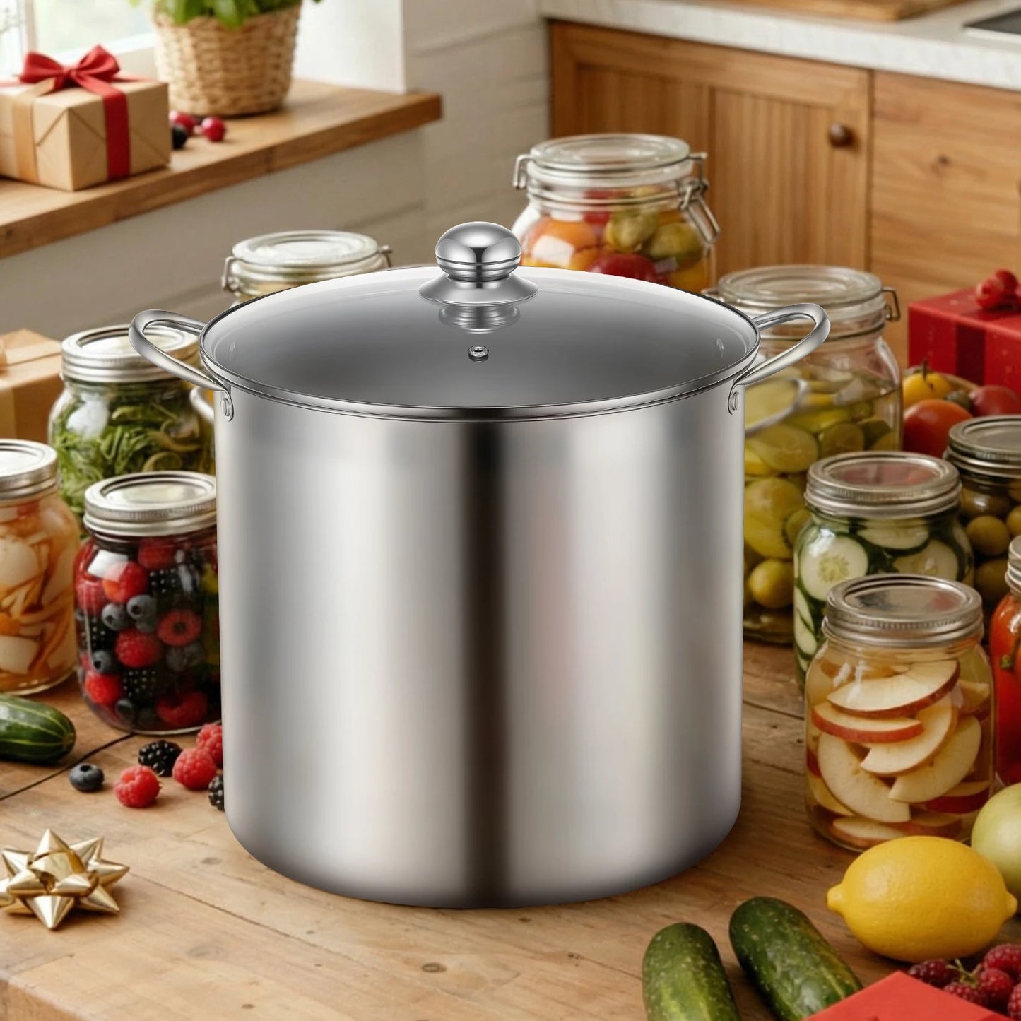 Stainless Steel Water Bath Canner Pot and Canning Kit