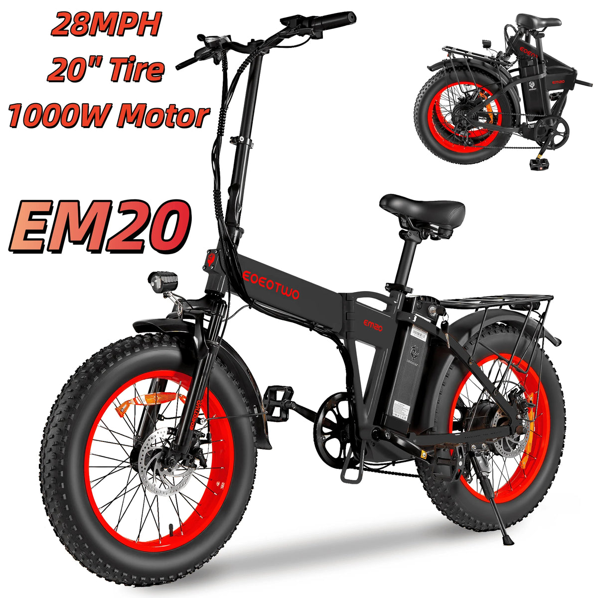 EOEOTWO Electric Bike For Adults 1000W Motor 48V Battery