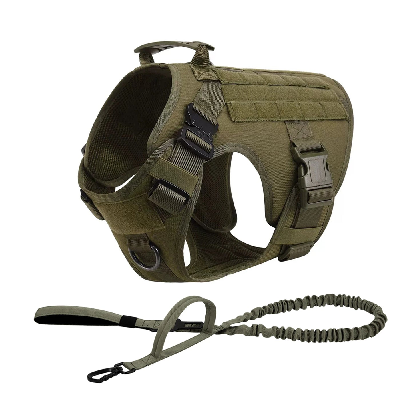 Petavel Tactical Dog Harness With Quick Release Padded Molle Vest