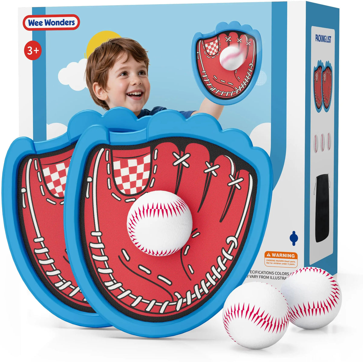Kids Interactive Sticky Catch Ball Game With Two Paddles