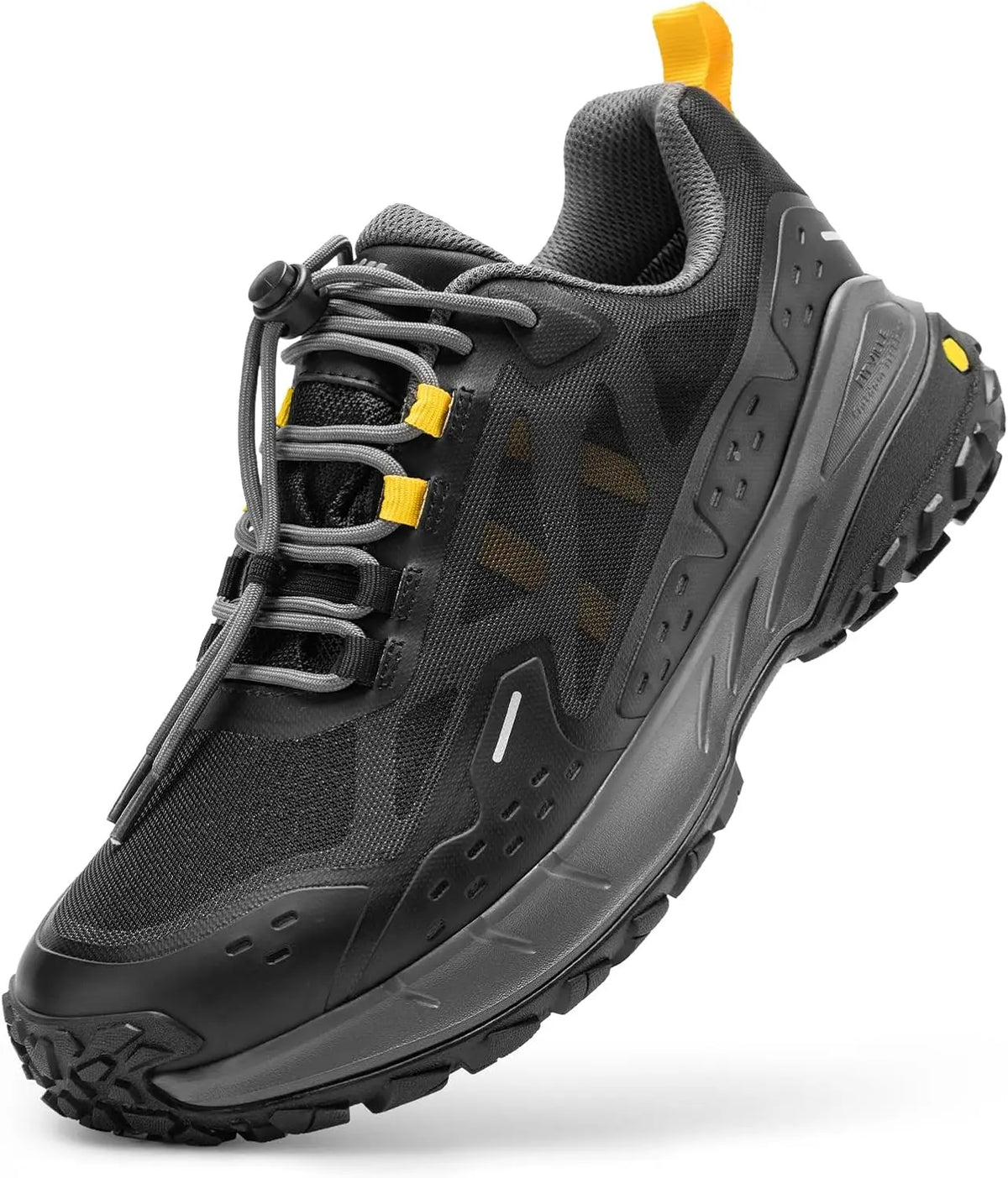 FitVille Men'S Wide Waterproof All-Terrain Hiking Trekking Shoes, Slip-Resistant Quick Lace Walking Trainers, Comfort Outdoor Sneakers For Travel, Camping, Running, Wide Feet & All Day Standing