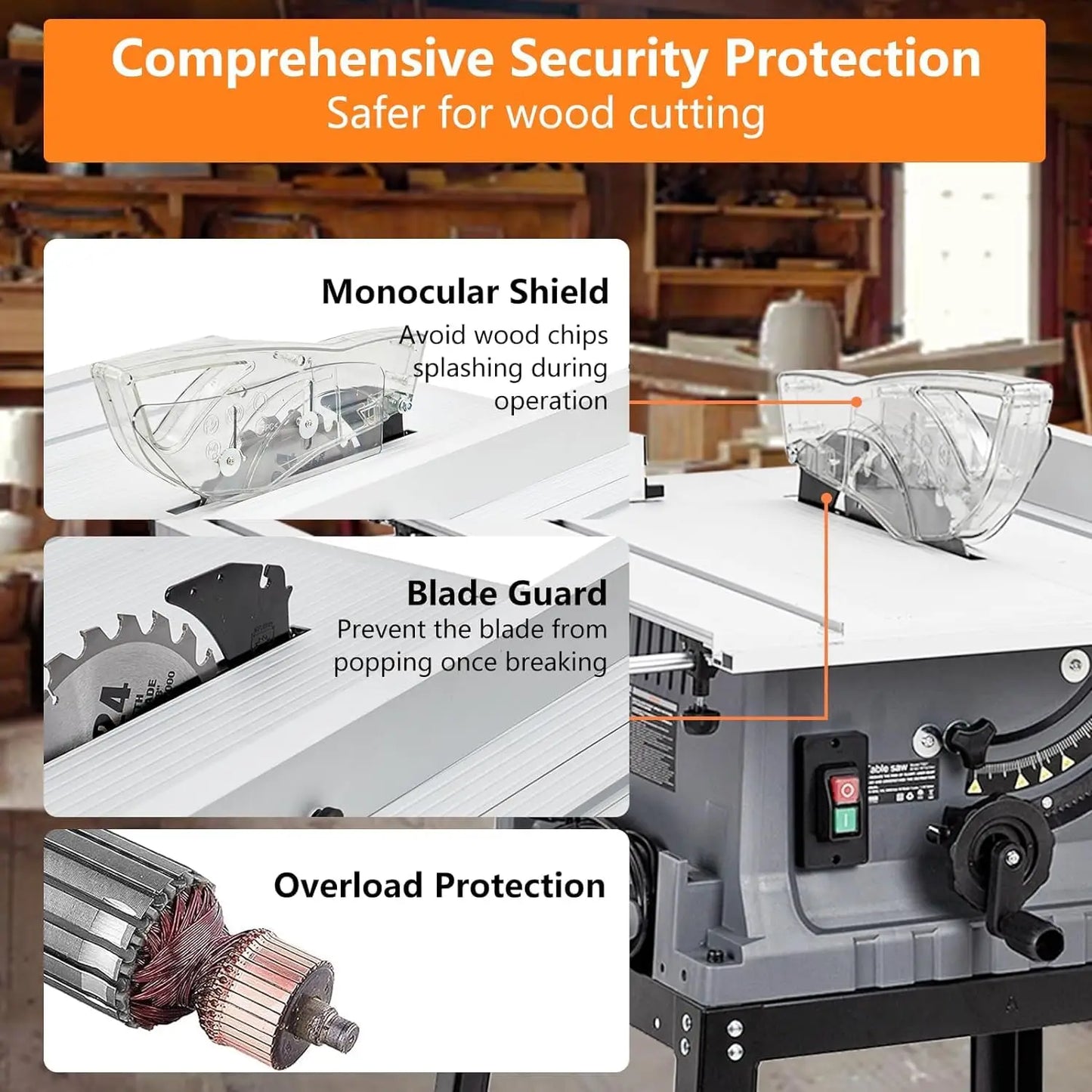 Studyset Portable Table Saw With Adjustable Stand For Woodworking