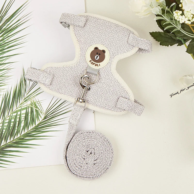 Rabbit Harness And Leash Set For Outdoor Walking Pets