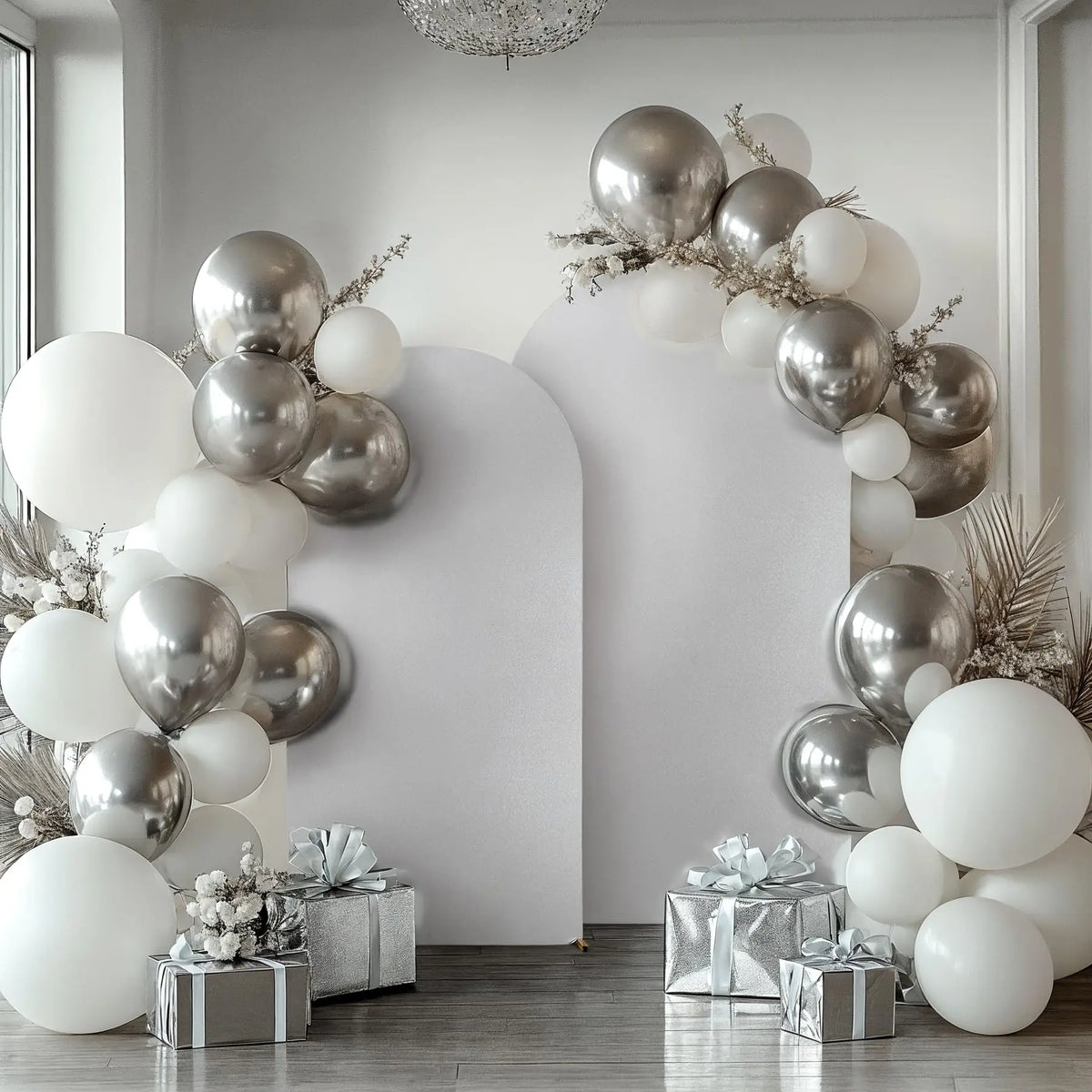 Glitter Spandex Wedding Arch Cover for Ceremony and Event Decor