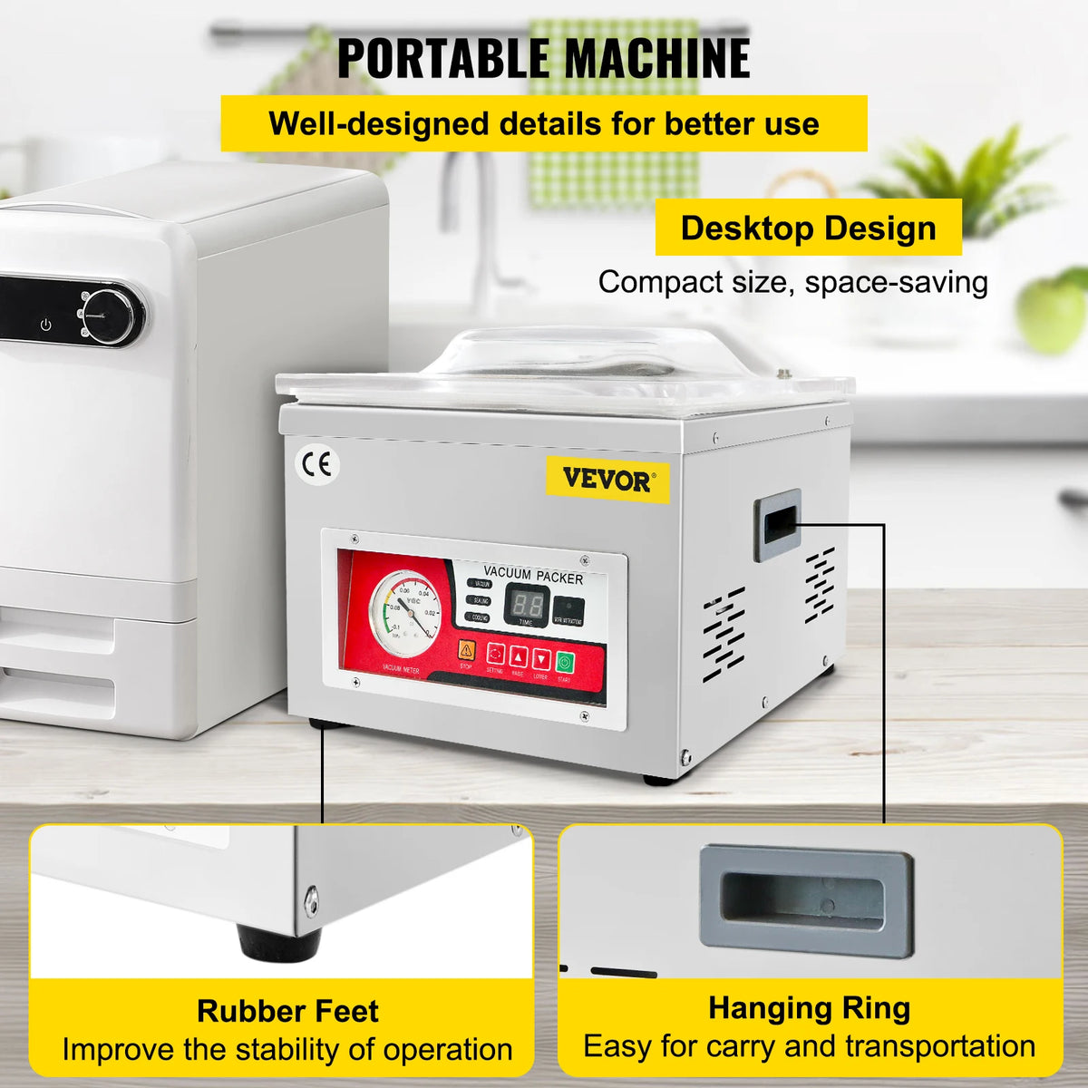 Stainless Steel Commercial Chamber Vacuum Sealer For Food Packaging