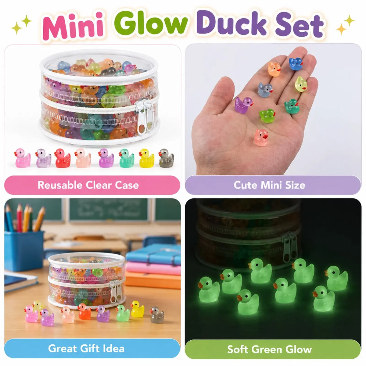 Glow In The Dark Duck Aquarium Decorations For DIY Aquascapes