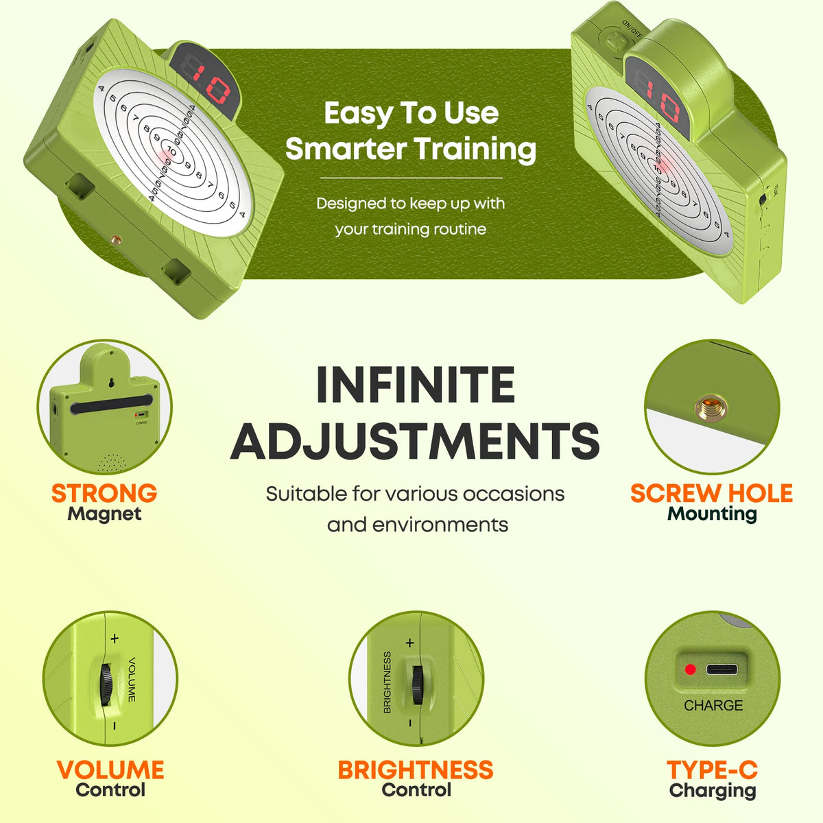 Smart Induction Shooting Target With Voice Feedback And Score Tracking