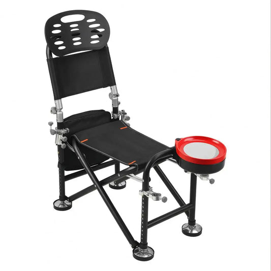 Adjustable Folding Fishing Chair With Backrest And Rod Holder