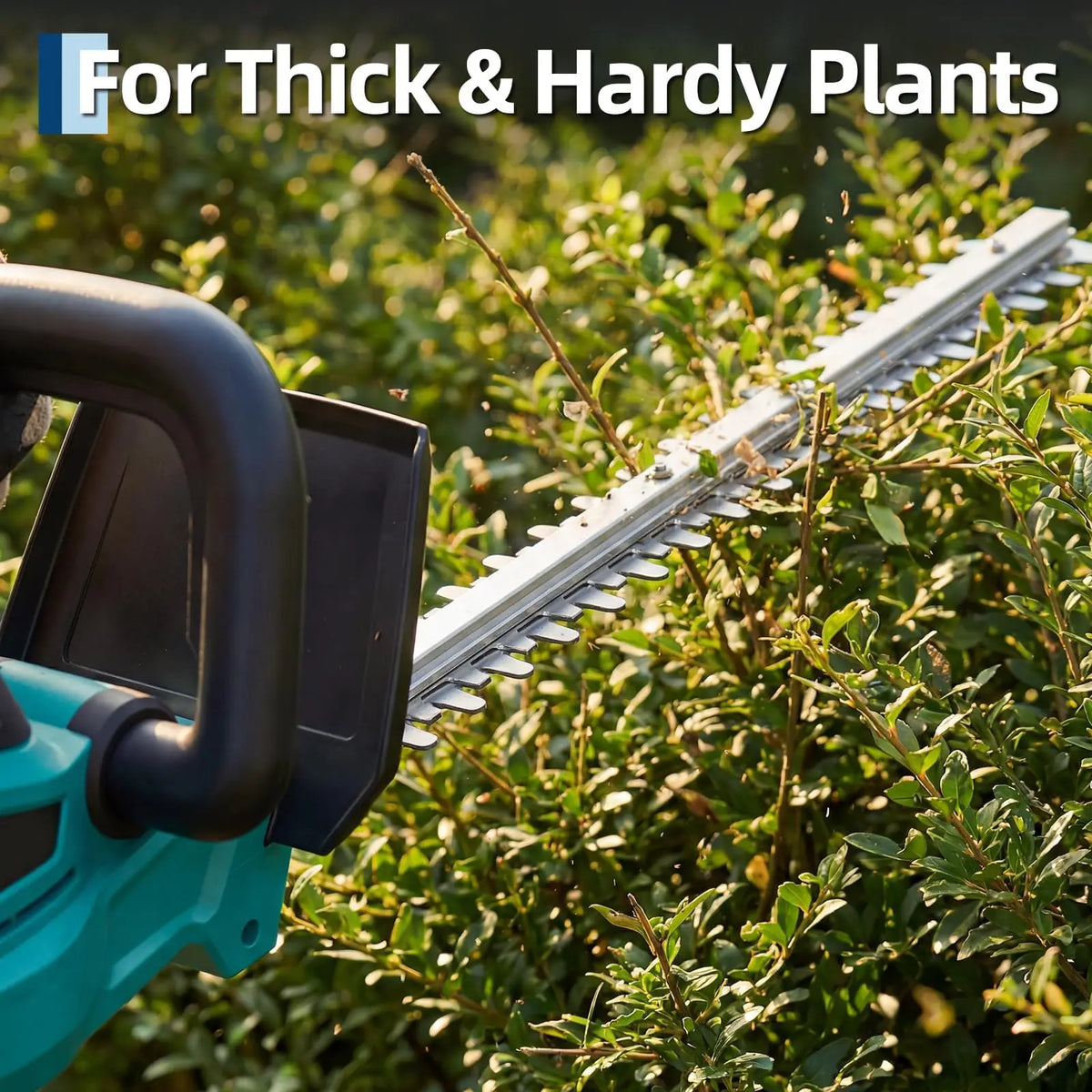 Cordless Hedge Trimmer 22 inch, 20V Electric Bush Trimmer with 2×2.0Ah Batteries & Charger, Dual-Action Steel Blade, 3000SPM, Lightweight Handheld Grass & Shrub Cutter for Garden Yard Lawn