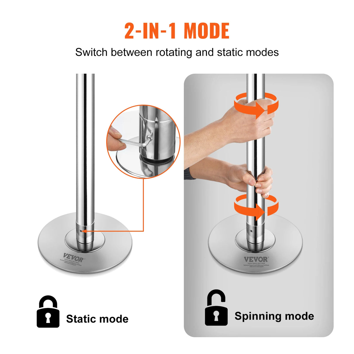 SucceBuy Professional Fitness Dance Pole Heavy Duty Stainless Steel