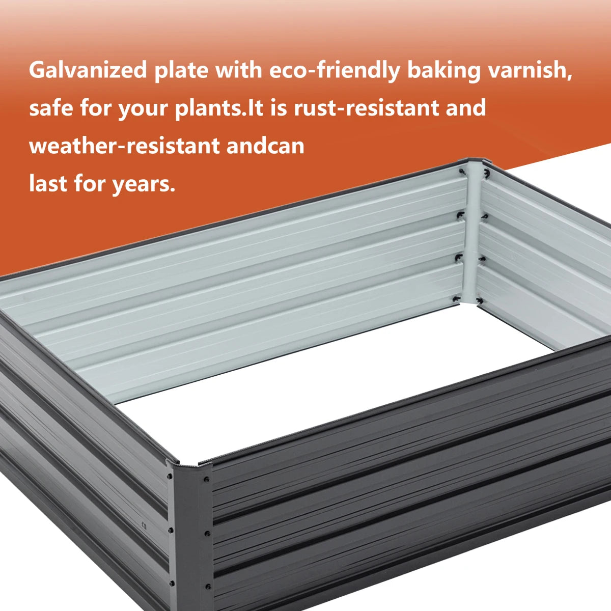4x3x1ft Metal Raised Garden Bed,Deep Root Outdoor Galvanized Planter Box,Patio Kit Planting Beds for Vegetables Flowers Herb,Black