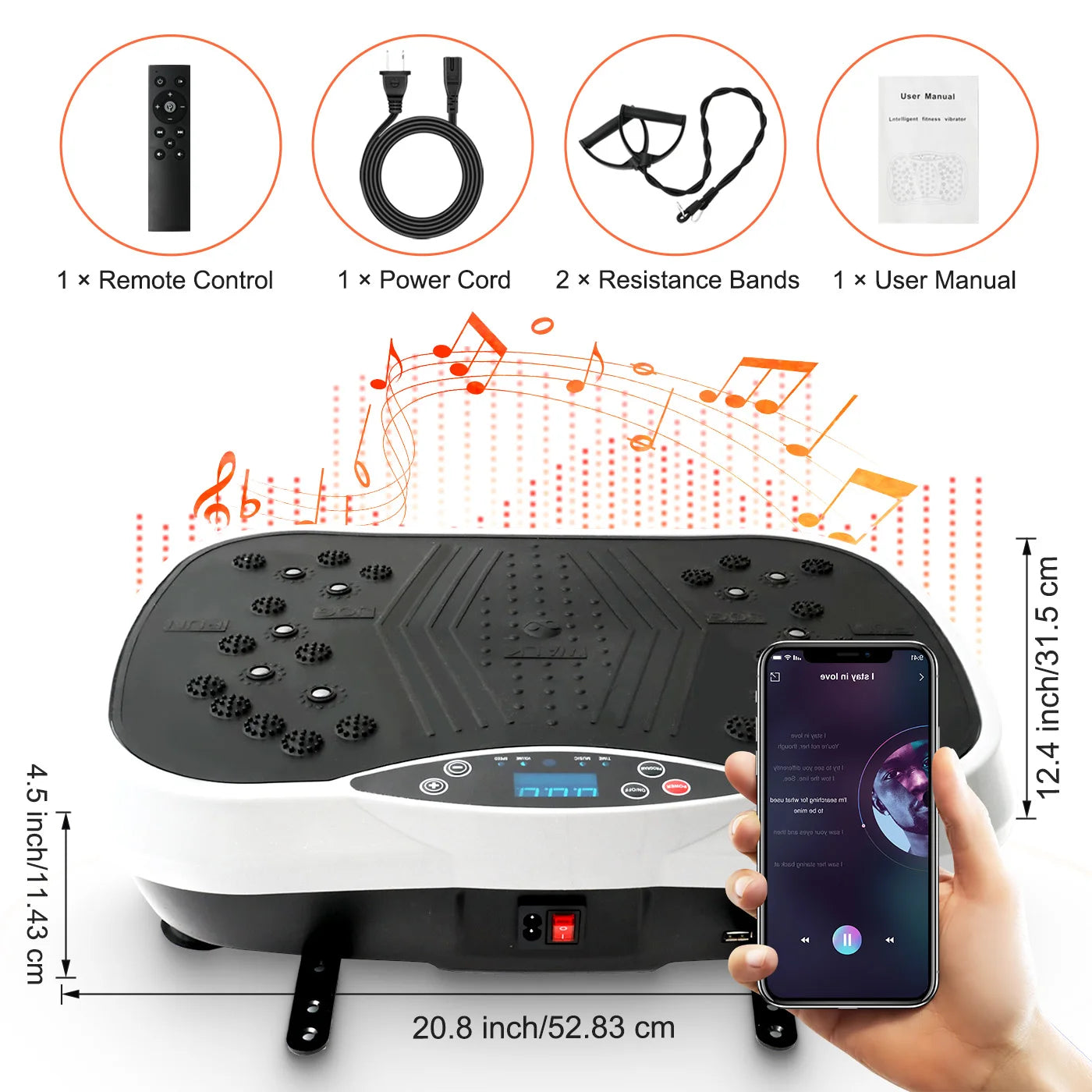 Full Body Vibration Plate Exercise Machine With Remote Control