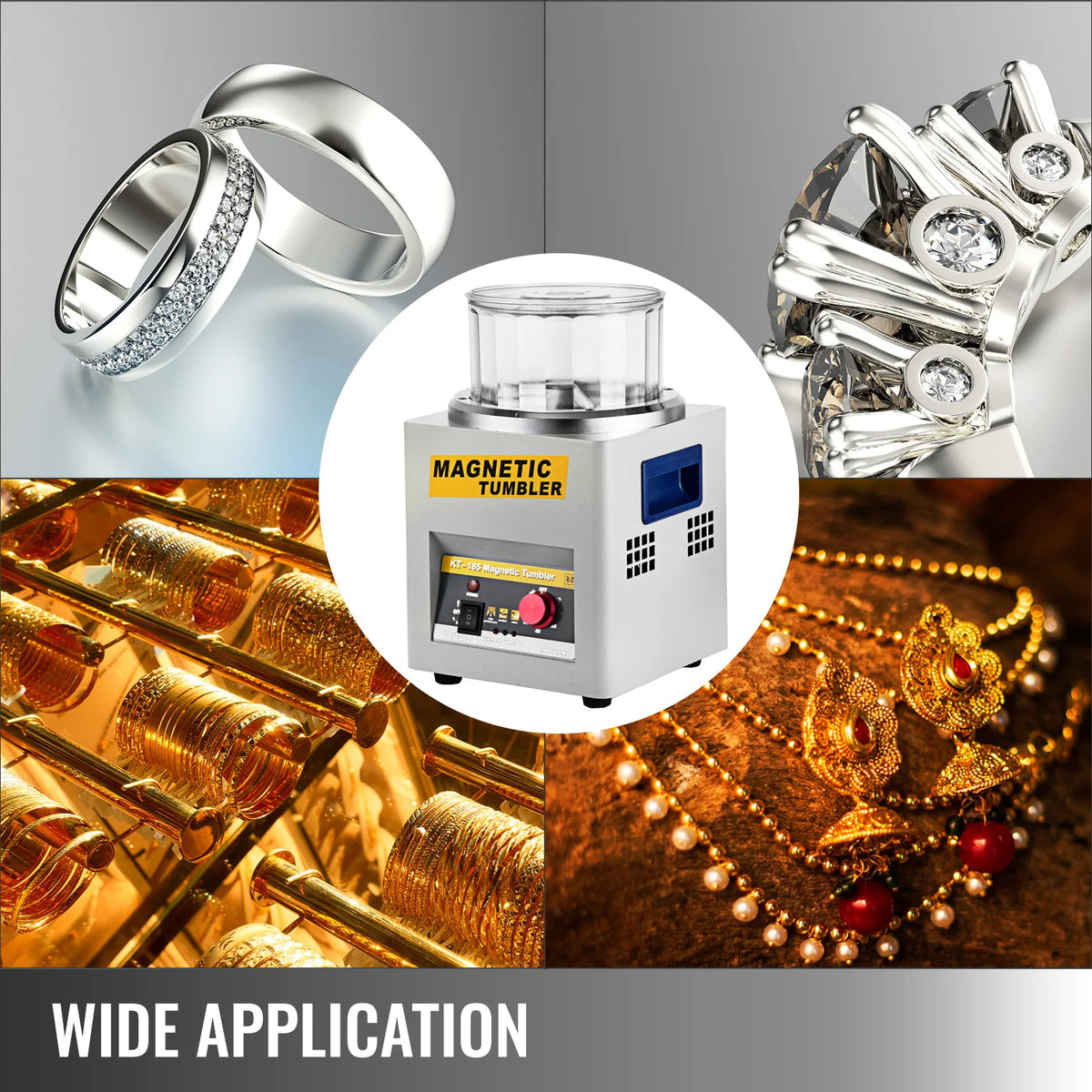 Succebuy Magnetic Tumbler Jewelry Polisher Mini Finishing Machine