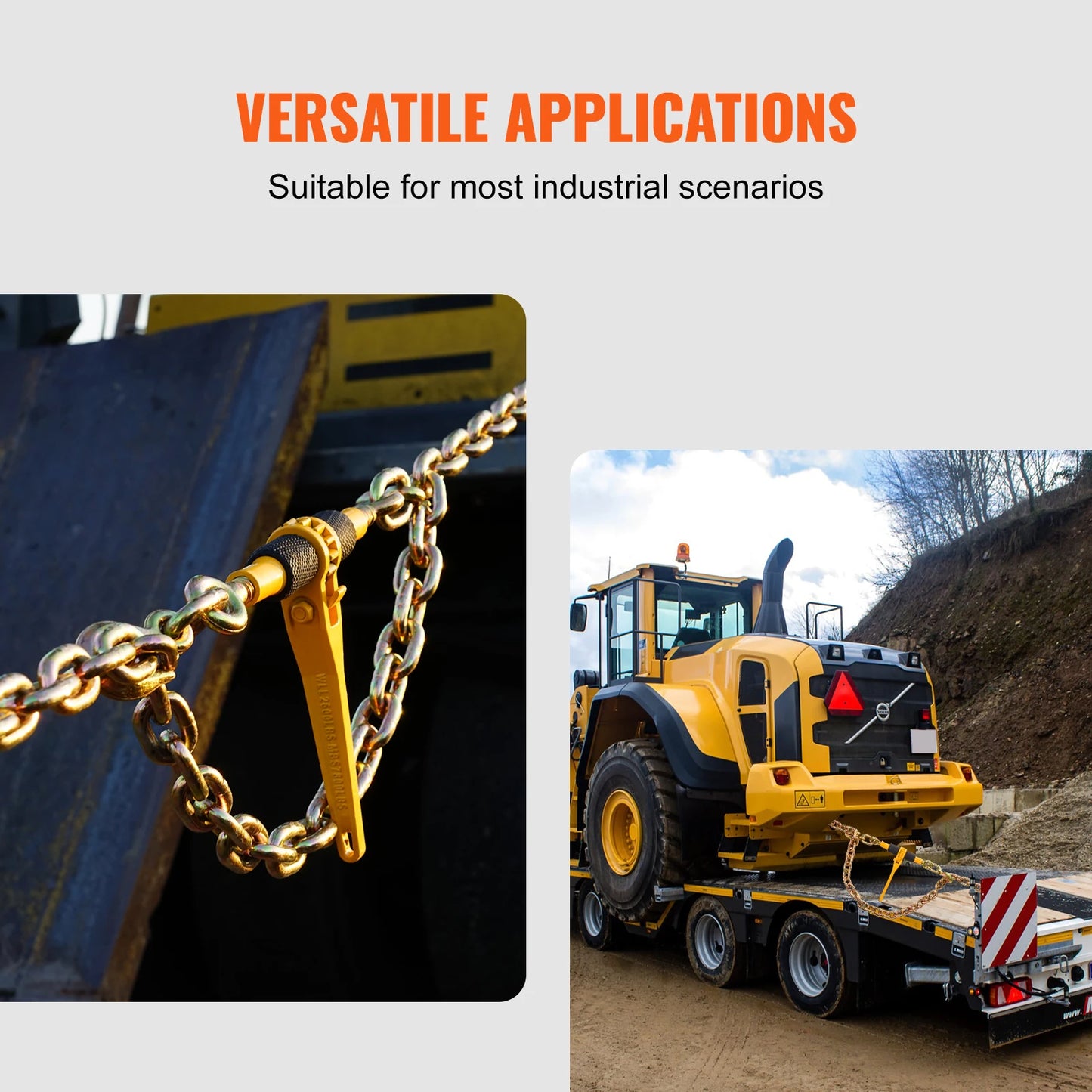 SucceBuy Ratchet Chain Load Binder For Flatbed Trailer Cargo