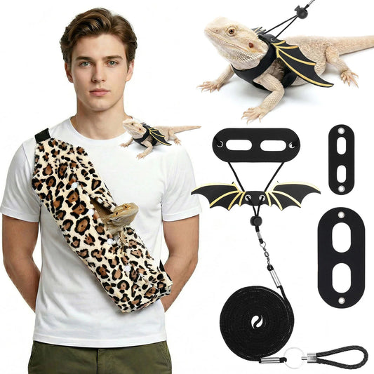 Bearded Dragon Reptile Pet Carrier Backpack With Wings