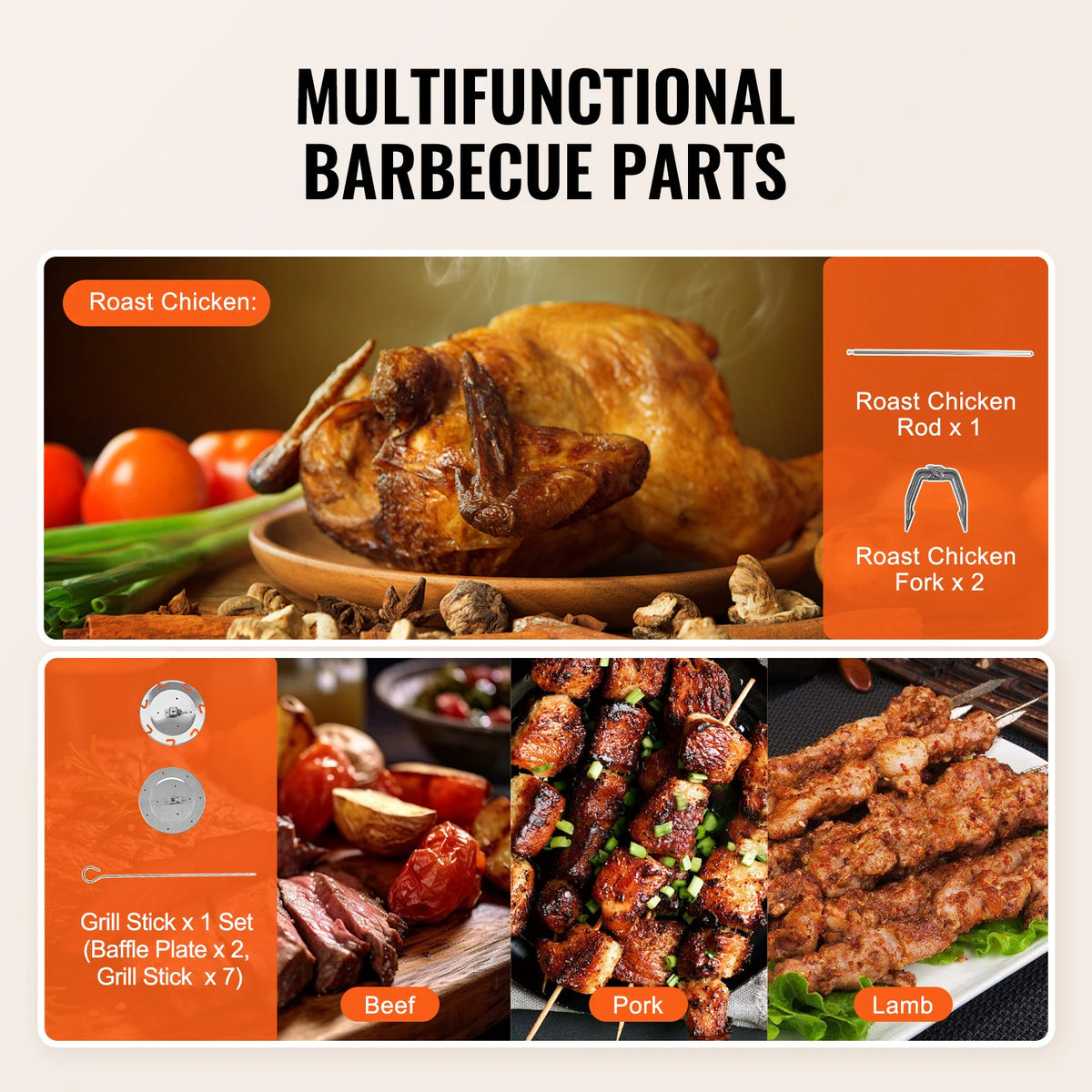 SucceBuy Electric Vertical Shawarma Grill Rotisserie Cooker for Chicken Gyro
